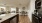 a kitchen with a table and chairs
